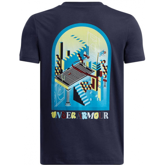 Under Armour Παιδικό T-shirt Μπλε Logo Ss 1390010-410 Under Armour Παιδικό T-shirt Μπλε Logo Ss 1390010-410