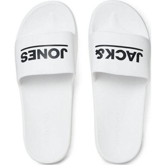 Jack & Jones Ανδρικά Slides Λευκά 12236477 - white Jack & Jones Ανδρικά Slides Λευκά 12236477 - white