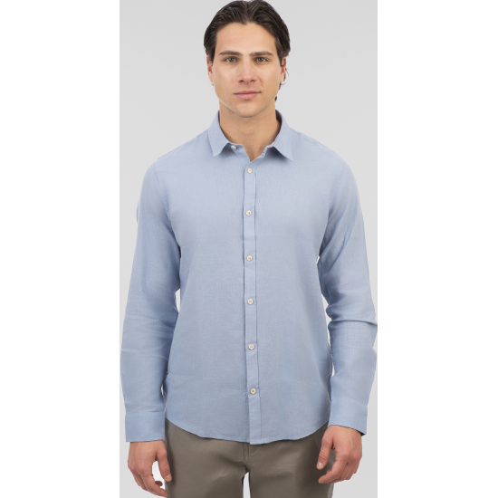 Rebase Shirts Blend with Standard Collar and Long Sleeves 251rgs - 5056 ciel Rebase Shirts Blend with Standard Collar and Long Sleeves 251rgs - 5056 ciel