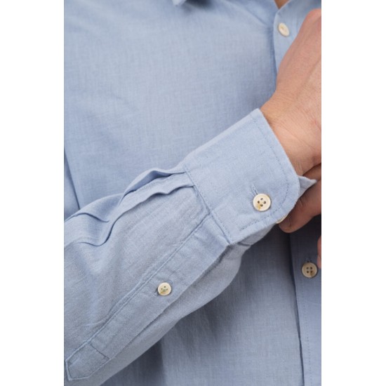Rebase Shirts Blend with Standard Collar and Long Sleeves 251rgs - 5056 ciel Rebase Shirts Blend with Standard Collar and Long Sleeves 251rgs - 5056 ciel