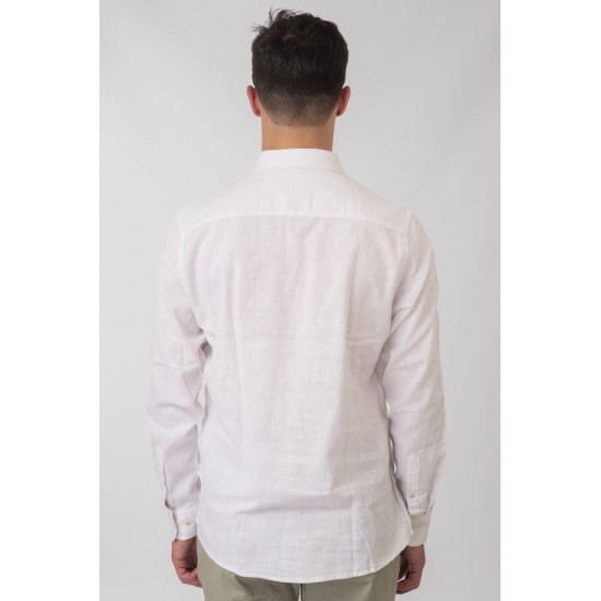 Rebase Shirts Blend with Standard Collar and Long Sleeves 251rgs-5056 linen white Rebase Shirts Blend with Standard Collar and Long Sleeves 251rgs-5056 linen white