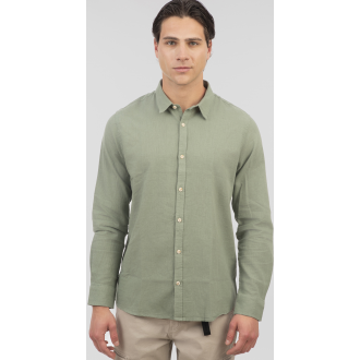 Rebase Shirts Blend with Standard Collar and Long Sleeves 251rgs - 5056 palm green