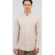 Rebase Shirts Linen Blend with Mao Collar and Long Sleeves 251rgs-5063 cc82 beige white Rebase Shirts Linen Blend with Mao Collar and Long Sleeves 251rgs-5063 cc82 beige white