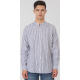Rebase Shirts Linen Blend with Mao Collar and Long Sleeves 251rgs- 5063 cc81 blue white Rebase Shirts Linen Blend with Mao Collar and Long Sleeves 251rgs- 5063 cc81 blue white