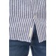 Rebase Shirts Linen Blend with Mao Collar and Long Sleeves 251rgs- 5063 cc81 blue white Rebase Shirts Linen Blend with Mao Collar and Long Sleeves 251rgs- 5063 cc81 blue white