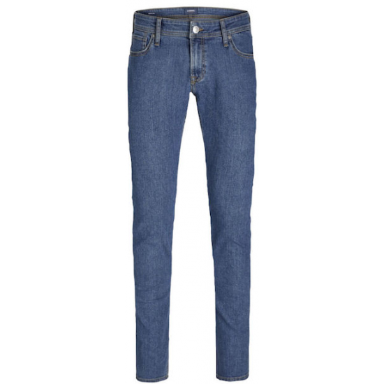 JJ Rebel by Jack & Jones Ανδρικό Παντελόνι Τζιν Ελαστικό με Slim Εφαρμογή Σκούρο 12263629-Blue Denim