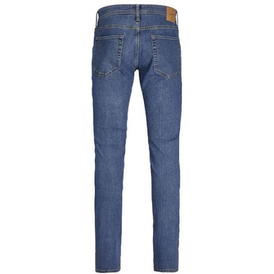 JJ Rebel by Jack & Jones Ανδρικό Παντελόνι Τζιν Ελαστικό με Slim Εφαρμογή Σκούρο 12263629-Blue Denim