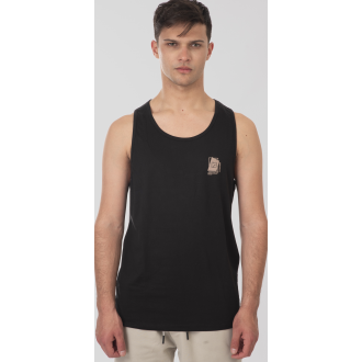 Rebase T-Shirts Sleeveless Front-Back Printed 251RTSL-9024 black Rebase T-Shirts Sleeveless Front-Back Printed 251RTSL-9024 black
