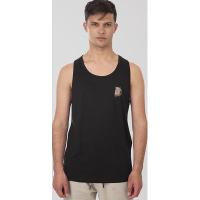 Rebase T-Shirts Sleeveless Front-Back Printed 251RTSL-9024 black