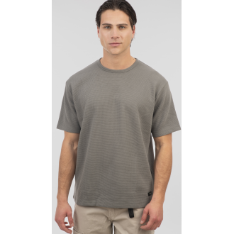 Rebase T-Shirts in Waffle Fabric Relaxed Fit 251RTS-9040 sage green Rebase T-Shirts in Waffle Fabric Relaxed Fit 251RTS-9040 sage green