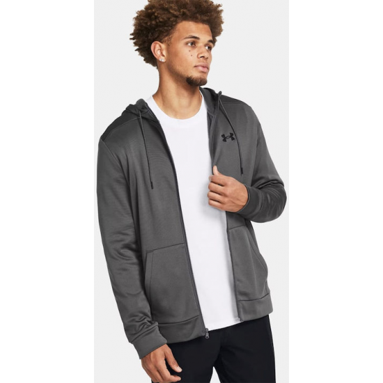 Under Armour Φούτερ Fleece με Κουκούλα Grey 1373357-025 Under Armour Φούτερ Fleece με Κουκούλα Grey 1373357-025