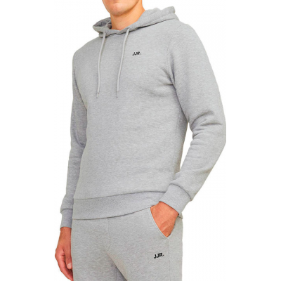 JJ Rebel by Jack & Jones Φούτερ με κουκούλα light grey melange 12263852-Light Grey Melange JJ Rebel by Jack & Jones Φούτερ με κουκούλα light grey melange 12263852-Light Grey Melange