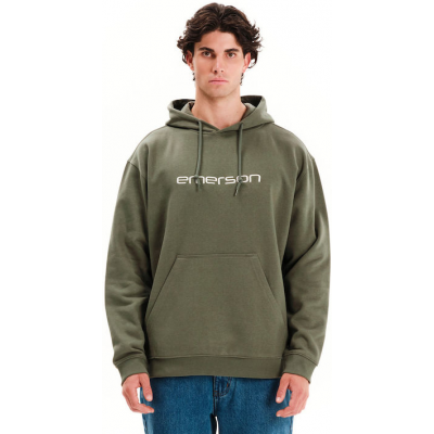 Emerson Φούτερ Fleece με Κουκούλα 252.EM20.06-Olive-Green Emerson Φούτερ Fleece με Κουκούλα 252.EM20.06-Olive-Green