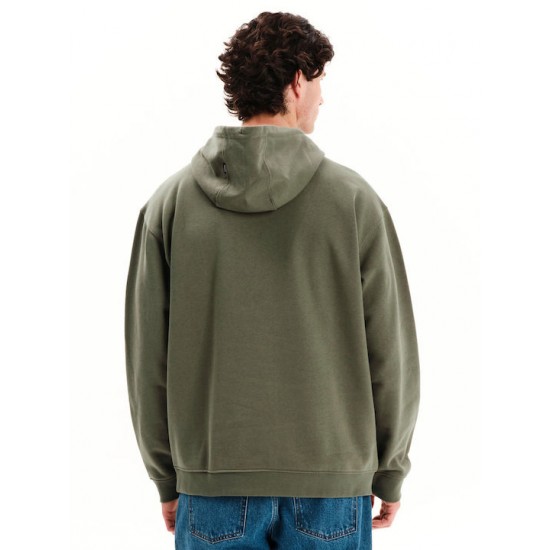 Emerson Φούτερ Fleece με Κουκούλα 252.EM20.06-Olive-Green Emerson Φούτερ Fleece με Κουκούλα 252.EM20.06-Olive-Green