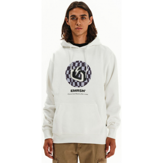 Emerson Φούτερ Fleece με Κουκούλα Λευκό 252.EM20.07-Off-White