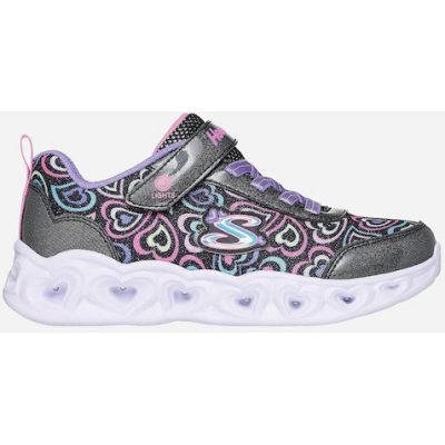 Skechers Αθλητικά Παιδικά Παπούτσια με φωτάκια Running με Σκρατς Μαύρα 303257L-BKMT