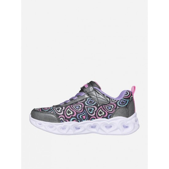 Skechers Αθλητικά Παιδικά Παπούτσια με φωτάκια Running με Σκρατς Μαύρα 303257L-BKMT