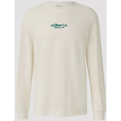 S.Oliver Cotton long sleeve with ribbed cuffs and logo 2169157-90D1 S.Oliver Cotton long sleeve with ribbed cuffs and logo 2169157-90D1