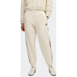 Puma Essentials Παντελόνι Φόρμας Fleece Εκρού 688086-87