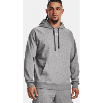 Under Armour Rival Φούτερ Fleece με Κουκούλα Grey 1379757-025