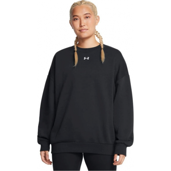 Under Armour Rival Μακρύ Γυναικείο Φούτερ Μαύρο 1386463-001 Under Armour Rival Μακρύ Γυναικείο Φούτερ Μαύρο 1386463-001