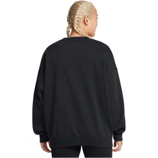 Under Armour Rival Μακρύ Γυναικείο Φούτερ Μαύρο 1386463-001 Under Armour Rival Μακρύ Γυναικείο Φούτερ Μαύρο 1386463-001