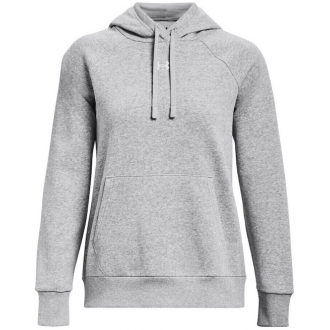Under Armour Rival Μακρύ Γυναικείο Φούτερ με Κουκούλα Γκρι 1379500-013