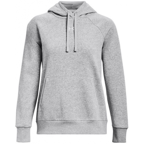 Under Armour Rival Μακρύ Γυναικείο Φούτερ με Κουκούλα Γκρι 1379500-013 Under Armour Rival Μακρύ Γυναικείο Φούτερ με Κουκούλα Γκρι 1379500-013