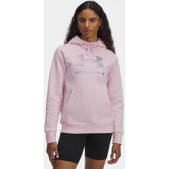 Under Armour Rival Γυναικείο Φούτερ με Κουκούλα Ροζ 6003710-647 Under Armour Rival Γυναικείο Φούτερ με Κουκούλα Ροζ 6003710-647
