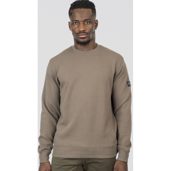 Rebase Crewneck Top Waffle 252rtop-1067 dk smoke Rebase Crewneck Top Waffle 252rtop-1067 dk smoke