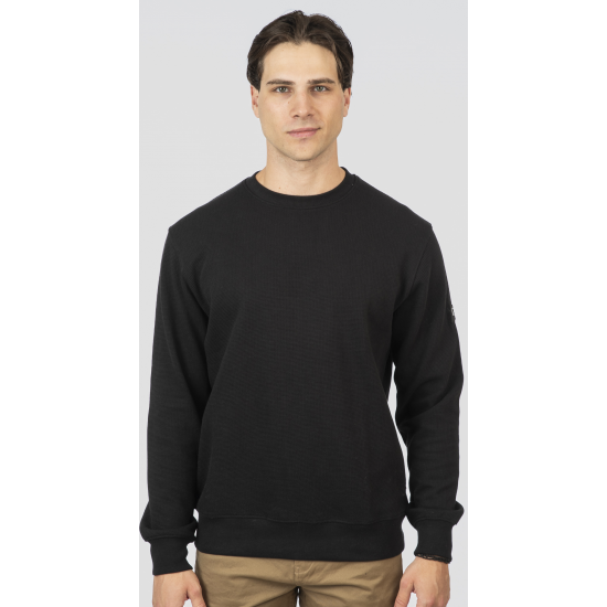 Rebase Crewneck Top Waffle 252rtop-1067 pure black Rebase Crewneck Top Waffle 252rtop-1067 pure black