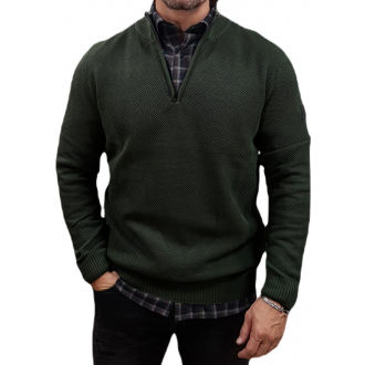 Rebase Dark Green - Zip Neck Μπλούζες Πλεκτά 252RKNIT-8037 - Dark Green Rebase Dark Green - Zip Neck Μπλούζες Πλεκτά 252RKNIT-8037 - Dark Green