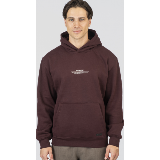 Rebase Hoodie Front Printed with High Density Print 252rtop-1045 burgundy Rebase Hoodie Front Printed with High Density Print 252rtop-1045 burgundy