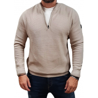 Rebase Zip Neck Μπλούζες Πλεκτά 252RKNIT-8037 - Ice Rebase Zip Neck Μπλούζες Πλεκτά 252RKNIT-8037 - Ice