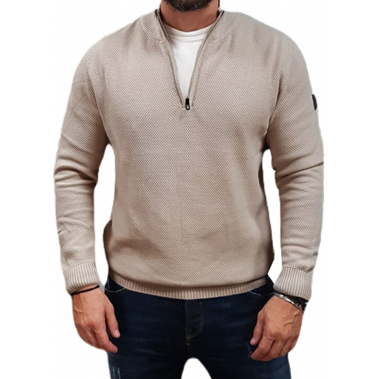 Rebase Zip Neck Μπλούζες Πλεκτά 252RKNIT-8037 - Ice Rebase Zip Neck Μπλούζες Πλεκτά 252RKNIT-8037 - Ice