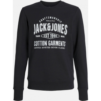 JACK&JONES JJJEANS SWEAT O-NECK JNR 12259862 - BLACK JACK&JONES JJJEANS SWEAT O-NECK JNR 12259862 - BLACK