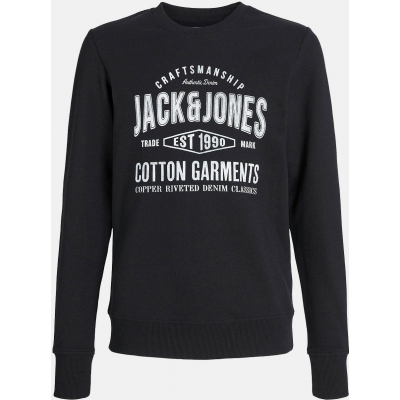 JACK&JONES JJJEANS SWEAT O-NECK JNR 12259862 - BLACK