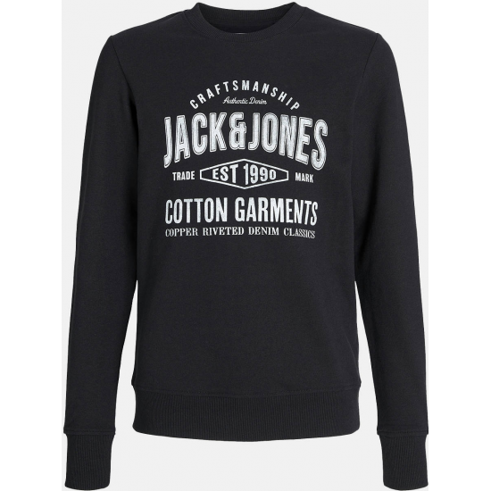 JACK&JONES JJJEANS SWEAT O-NECK JNR 12259862 - BLACK JACK&JONES JJJEANS SWEAT O-NECK JNR 12259862 - BLACK