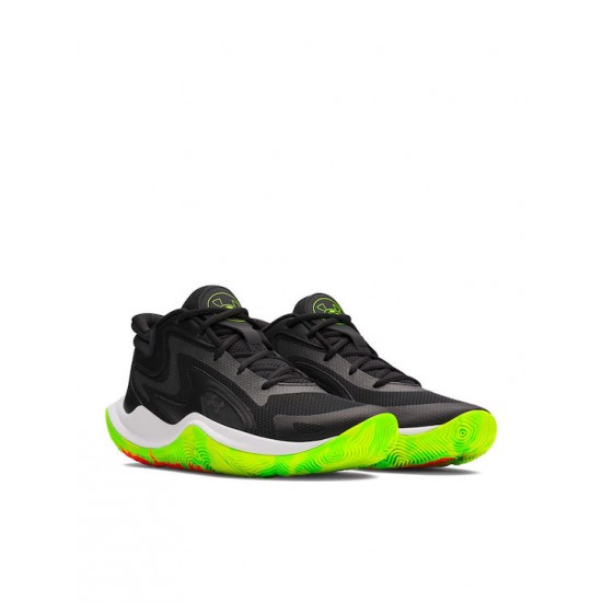 Under Armour Μπασκετικά Παπούτσια Μαύρα 6001585-002 Under Armour Μπασκετικά Παπούτσια Μαύρα 6001585-002