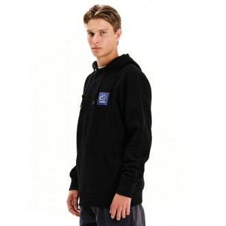 Emerson Φούτερ Fleece με Κουκούλα κι τύπωμα στην πλάτη 252.EM20.30-BLACK Emerson Φούτερ Fleece με Κουκούλα κι τύπωμα στην πλάτη 252.EM20.30-BLACK