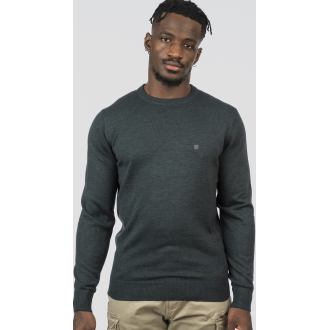 Rebase Knits Crewneck 252rknit-8030 forest green melange Rebase Knits Crewneck 252rknit-8030 forest green melange