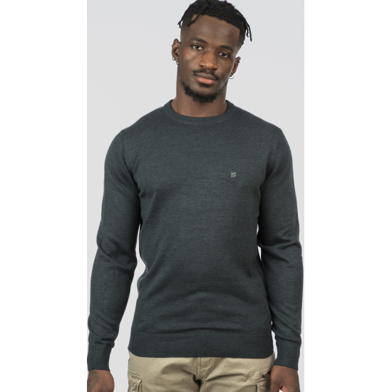 Rebase Knits Crewneck 252rknit-8030 forest green melange Rebase Knits Crewneck 252rknit-8030 forest green melange