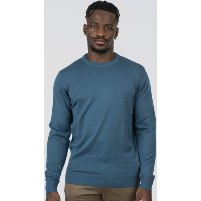 Rebase Knits Crewneck 252rknit -8030 petrol melnage Rebase Knits Crewneck 252rknit -8030 petrol melnage