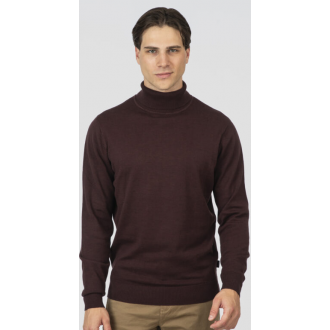 Rebase Knits Turtle Neck Ζιβάγκο 252rknit - 8031 bordeaux melange Rebase Knits Turtle Neck Ζιβάγκο 252rknit - 8031 bordeaux melange