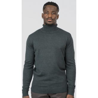 Rebase Knits Turtle Neck Ζιβάγκο 252rknit-8031 forest green melange Rebase Knits Turtle Neck Ζιβάγκο 252rknit-8031 forest green melange