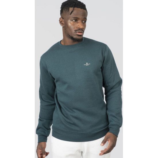 Rebase  Crewneck Top with Thin High Density Print Brushed Fleece 252RTOP-1051 deep teal