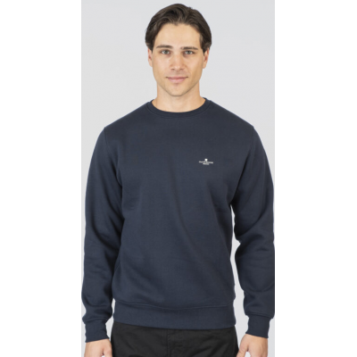 Rebase  Crewneck Top with Thin High Density Print Brushed Fleece 252RTOP-1051 DK blue