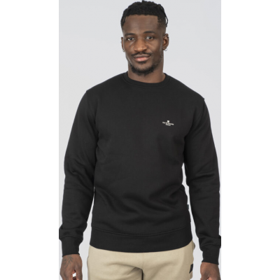 Rebase  Crewneck Top with Thin High Density Print Brushed Fleece 252RTOP-1051 pure black