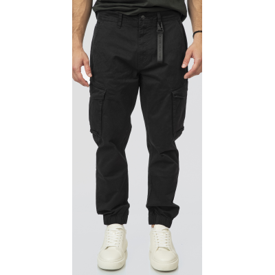 Rebase Cargo Pants with Elasticated Hem 252rccp-4050 black Rebase Cargo Pants with Elasticated Hem 252rccp-4050 black