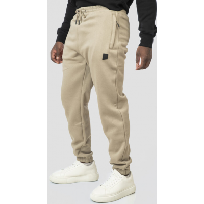 Rebase Jogger Pants with Elastic Waistband, Hem and Zippered Pockets Brushed Fleece 252rpan-6021 stone beige Rebase Jogger Pants with Elastic Waistband, Hem and Zippered Pockets Brushed Fleece 252rpan-6021 stone beige